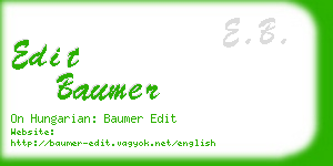 edit baumer business card